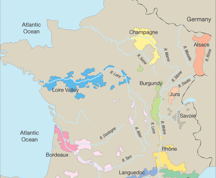 wine growing regions of france